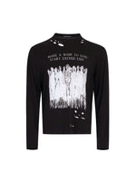 Distressed Graphic Print Long-Sleeve T-Shirt 5