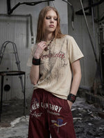 Distressed Graphic Print Short-Sleeve T-Shirt 1