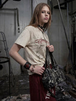 Distressed Graphic Print Short-Sleeve T-Shirt 2