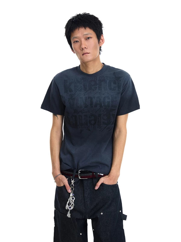 ,6071418308842,6071418308843,6071418308844,6071418308845,6071418308846, Distressed Graphic Print T-Shirt