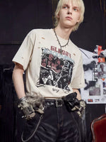 Distressed Graphic Print Vintage Short-Sleeve T-Shirt 2