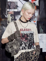 Distressed Graphic Print Vintage Short-Sleeve T-Shirt 3