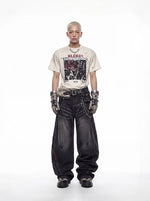 Distressed Graphic Print Vintage Short-Sleeve T-Shirt 5