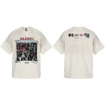 6229283606758,6229283606759,6229283606760,6229283606761, Distressed Graphic Print Vintage Short-Sleeve T-Shirt