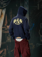 Distressed Graphic Zip-Up Hooded Sweatshirt 2