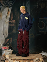 Distressed Graphic Zip-Up Hooded Sweatshirt 5