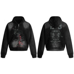 6055384986520,6055384986521,6055384986522,6055384986523, Distressed Graphic Zip Up Hoodie Jacket