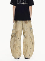 Distressed Heavy Wash Wide-Leg Jeans Pants 3