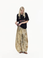 Distressed Heavy Wash Wide-Leg Jeans Pants 4