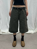 Distressed Knee-Length Logging Work Pants 3