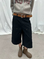 Distressed Knee-Length Logging Work Pants 4