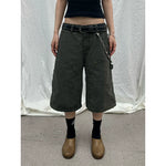 6105925377890,6105925377891,6105925377892,6105925377893, Distressed Knee-Length Logging Work Pants
