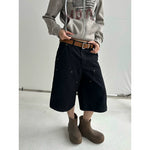 6105925377895,6105925377896,6105925377897,6105925377898, Distressed Knee-Length Logging Work Pants