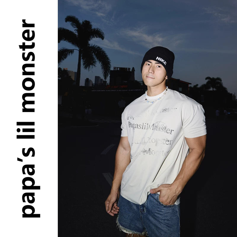 6077352080279,6077352080280,6077352080281, Distressed Letter Print Casual T-Shirt