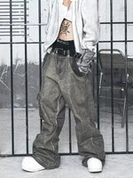 Distressed Loose Denim Cargo Pants 1