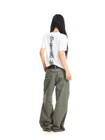 Distressed Loose Straight-Leg Cargo Pants 3