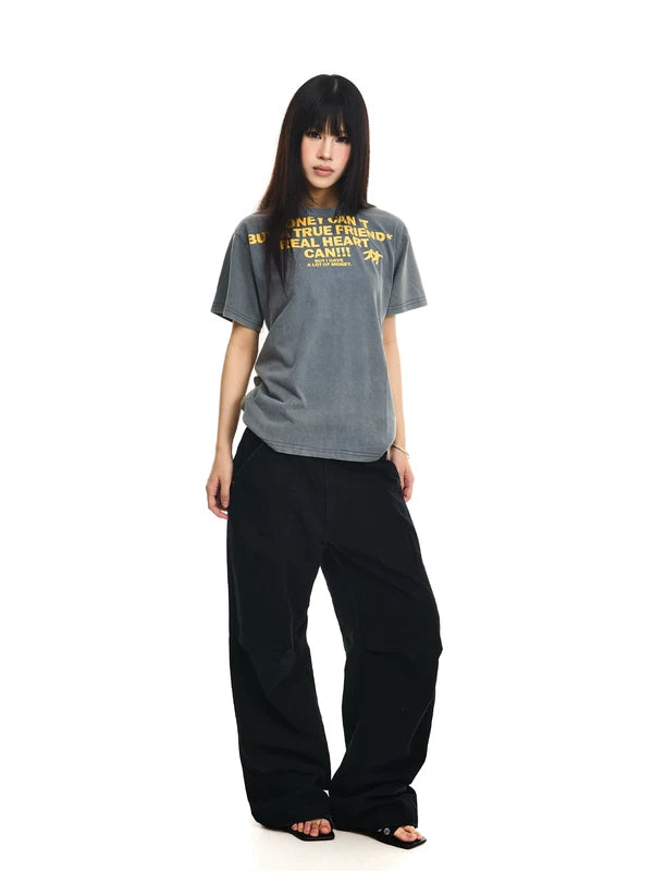 Distressed Loose Straight-Leg Cargo Pants 5