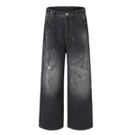 6197208578711,6197208578712,6197208578713,6197208578714,6197208578715, Distressed Loose Straight Leg Denim Pants