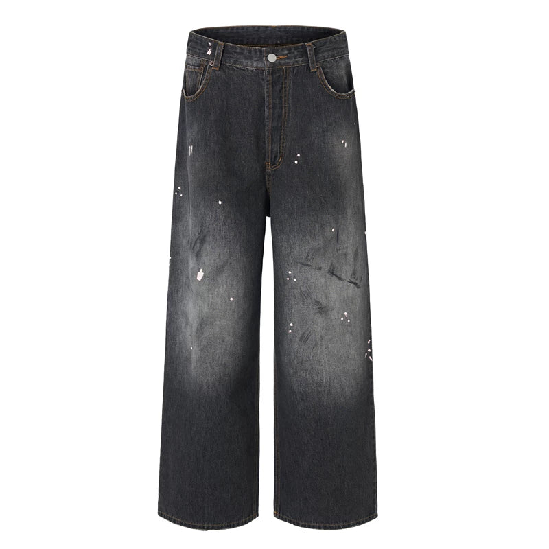 6197208578711,6197208578712,6197208578713,6197208578714,6197208578715, Distressed Loose Straight Leg Denim Pants