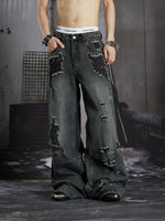 Distressed Loose Straight Leg Jeans 5