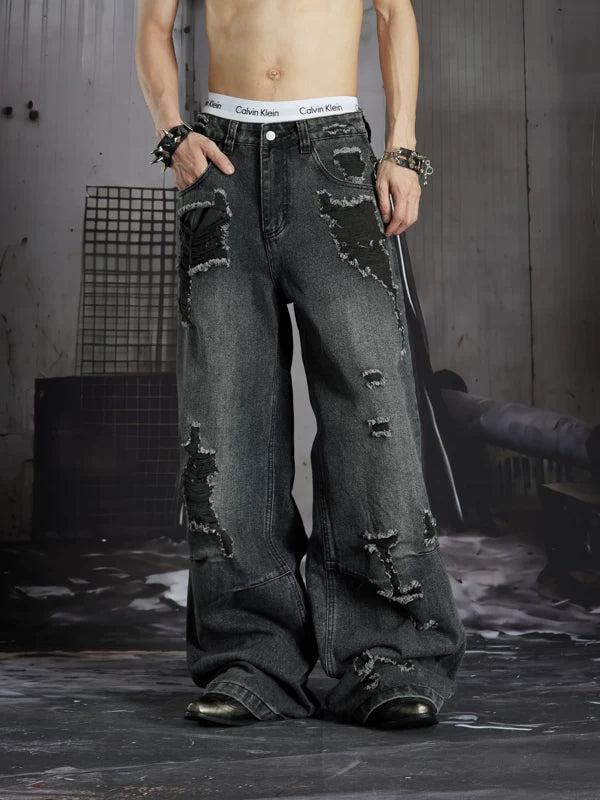 Distressed Loose Straight Leg Jeans 5