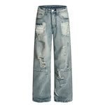 6265580350286,6265580350288,6265580350290,6265580350292, Distressed Loose Straight Leg Jeans