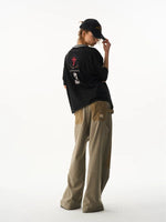 Distressed Loose V-Neck T-Shirt 5
