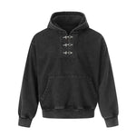 6203304863367,6203304863368,6203304863369, Distressed Oversized Hooded Sweatshirt with Buttons