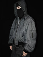 Distressed Oversized MA-1 Bomber Jacket 3