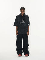 Distressed Oversized Polo Short-Sleeve T-Shirt 5