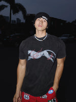 Distressed Panther Print Short-Sleeve T-Shirt 1