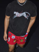 Distressed Panther Print Short-Sleeve T-Shirt 3