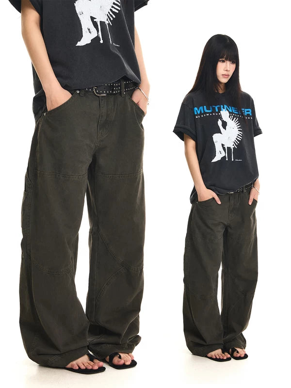 Distressed Patchwork Cargo Pants 1