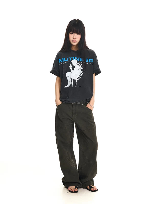 Distressed Patchwork Cargo Pants 4