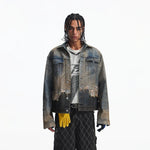 6146801775590,6146801775591,6146801775592, Distressed Patchwork Denim Jacket with Tassels
