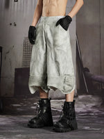 Distressed Patchwork Functional 3D Cut Pants 5
