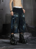 Distressed Patchwork Loose Denim Pants 2