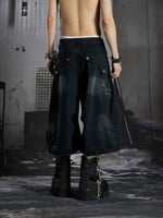 Distressed Patchwork Loose Denim Pants 5