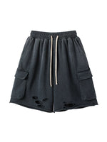 Distressed Pocket Cargo Shorts 1