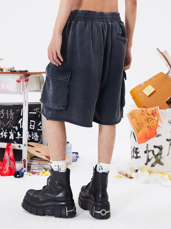 Distressed Pocket Cargo Shorts 5