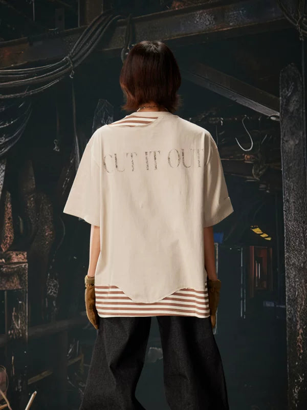 Distressed Portrait Graphic Oversized T-Shirt 3