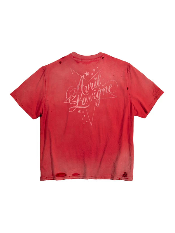 Distressed Portrait Graphic T-Shirt 2