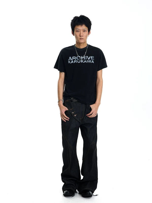 Distressed Print Boxy Fit T-Shirt 5