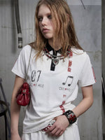 Distressed Print Cotton Polo Shirt 3