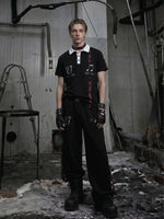 Distressed Print Cotton Polo Shirt 5