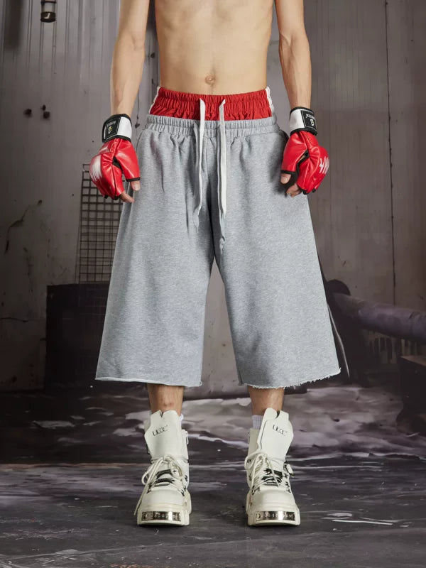 Distressed Print Loose Fit Sweatpants 2