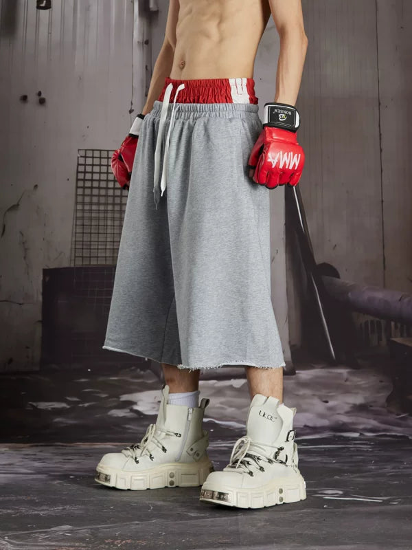 Distressed Print Loose Fit Sweatpants 4