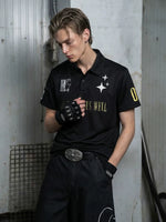 Distressed Print Polo T-Shirt 1