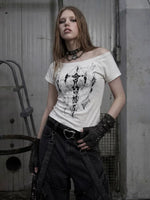 Distressed Print Slim Fit Cotton T-Shirt 1