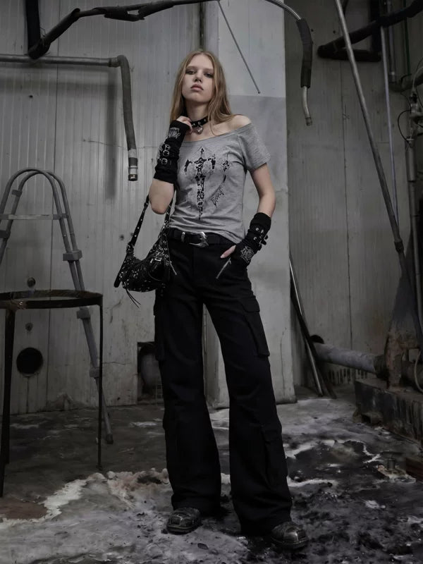 Distressed Print Slim Fit Cotton T-Shirt 5